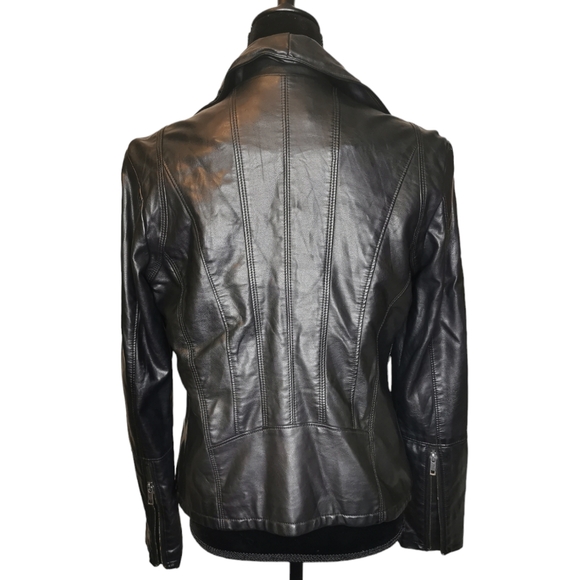 dcasual Vegan Leather Jacket with Shawl Collar - Small - Picture 3 of 8
